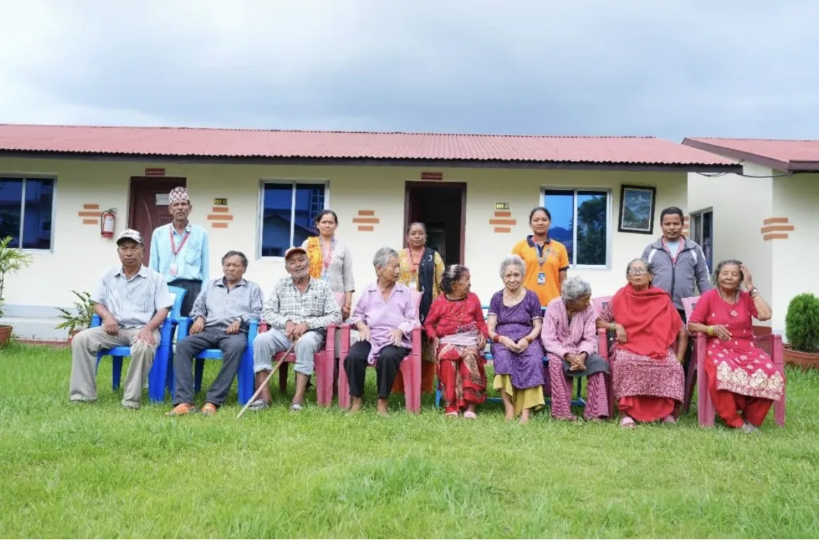 Residents and staff at Chhoriko Ghar